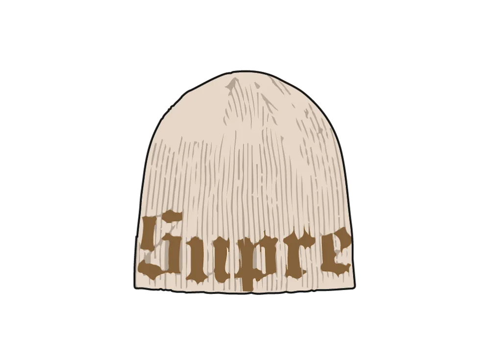 Supreme Old English Printed Beanie (26SS) "Stone"