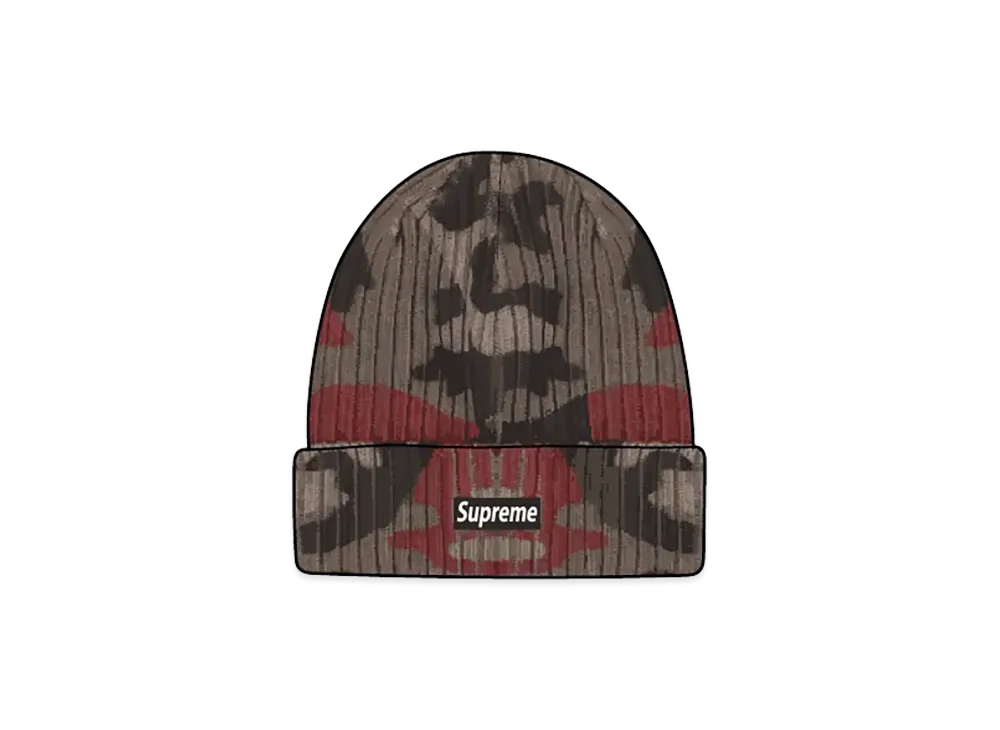 Supreme Overdyed Beanie (26SS) "Red Camo"