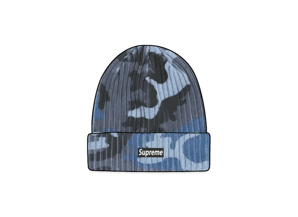 Supreme Overdyed Beanie (26SS) "Blue Camo"