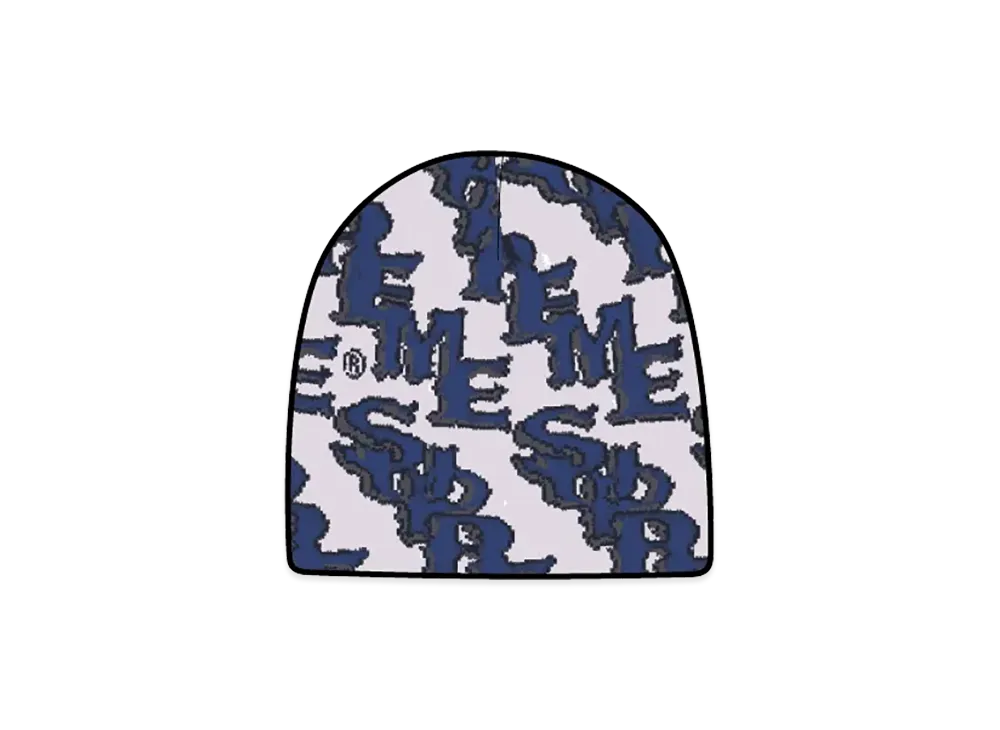 Supreme Slanted Gothic Outline Beanie "White"