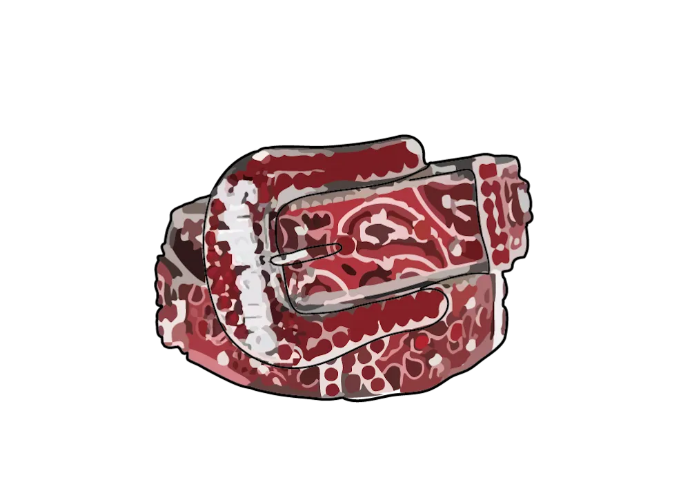 シュプリーム x ビービーサイモン バンダナベルト "レッド"