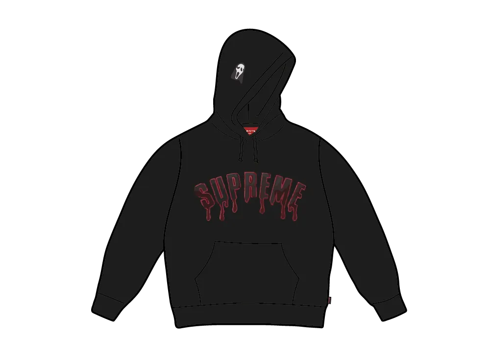 Supreme Ghostface Arc Hooded Sweatshirt "Black"