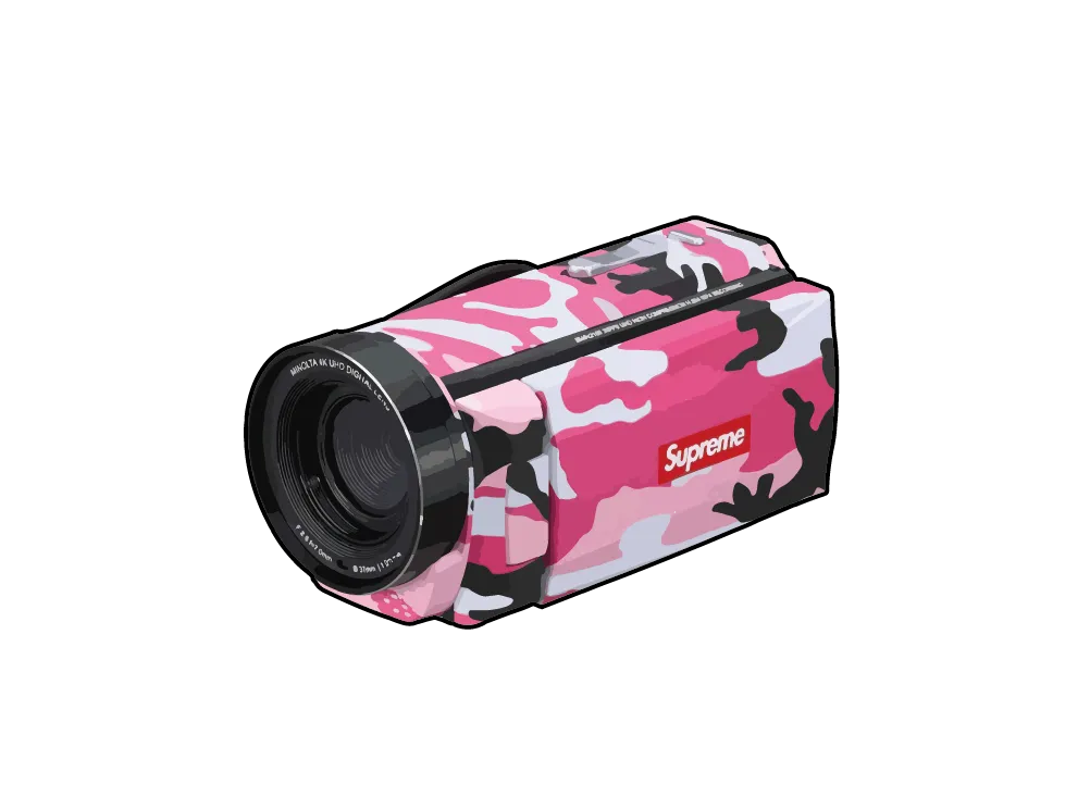 シュプリーム x ミノルタ MN4K300WP ウォータープルーフビデオカメラ "ピンクカモ"