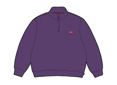 Supreme Small Box Half Zip Pullover "Dark Purple"