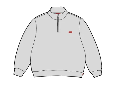 Supreme Small Box Half Zip Pullover "Heather Grey"