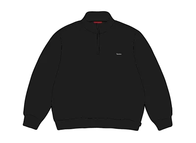 Supreme Small Box Half Zip Pullover "Black"