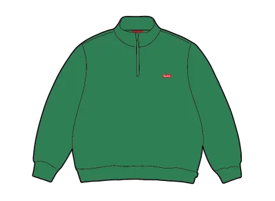 Supreme Small Box Half Zip Pullover "Green"
