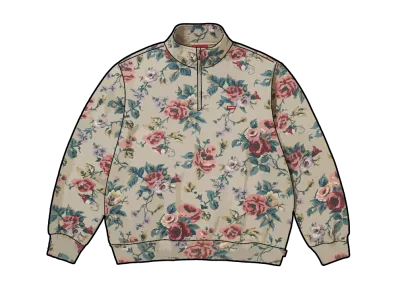 Supreme Small Box Half Zip Pullover "Floral"