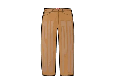 Supreme Inset Spellout Baggy Jean "Brown"