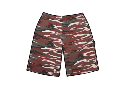 Supreme Double Knee Painter Sweatshort "Red Camo"