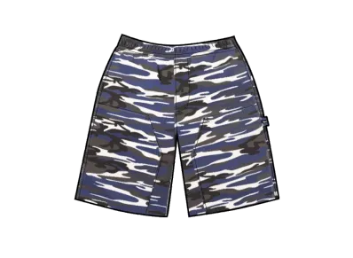 Supreme Double Knee Painter Sweatshort "Blue Camo"