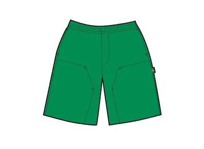Supreme Double Knee Painter Sweatshort "Green"