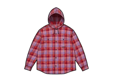 Supreme Hooded Flannel Shirt "Pink"