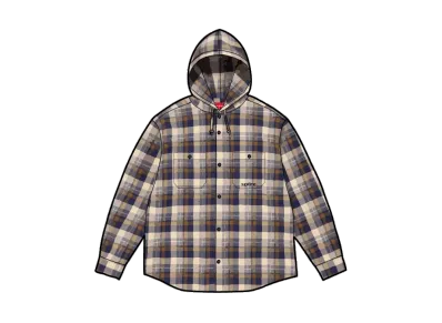 Supreme Hooded Flannel Shirt "Brown"