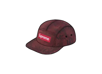 Supreme Stitched Old English Denim Camp Cap "Red"