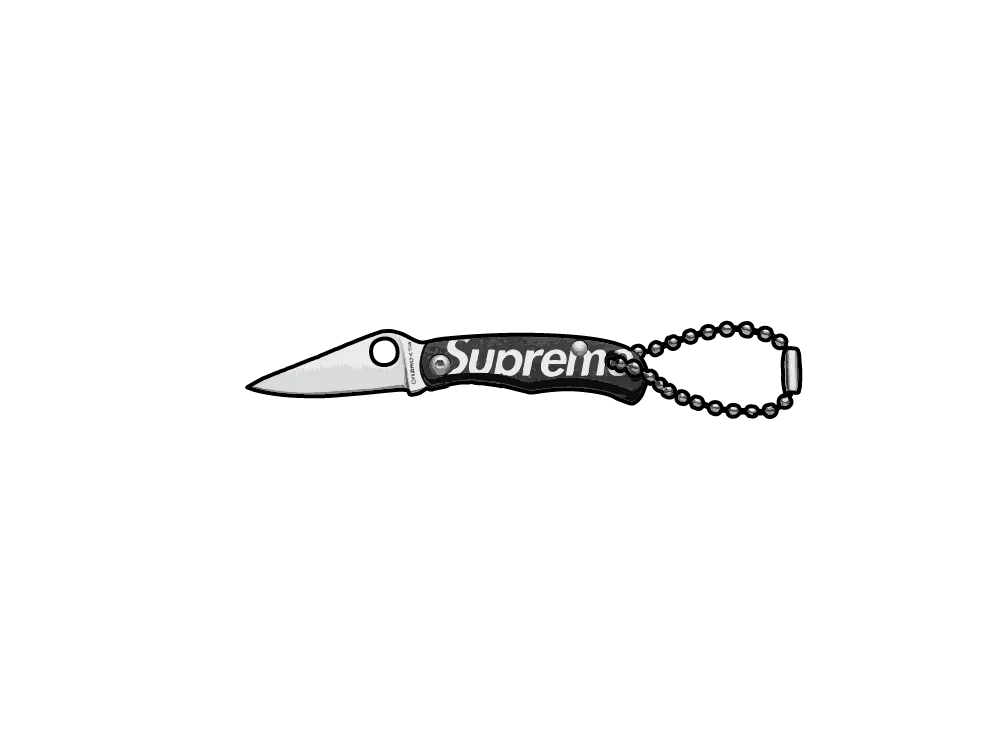 Supreme x Spyderco Bug Knife "Black"