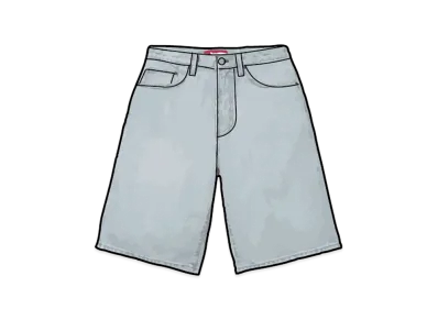 Supreme Baggy Denim Short (26SS) "Light Washed Indigo"