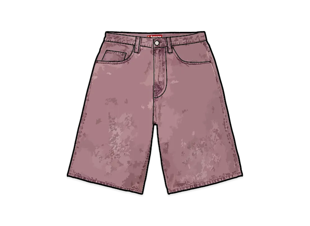 Supreme Baggy Denim Short "Overdyed Purple"