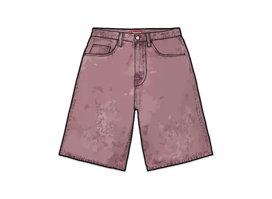 Supreme Baggy Denim Short "Overdyed Purple"
