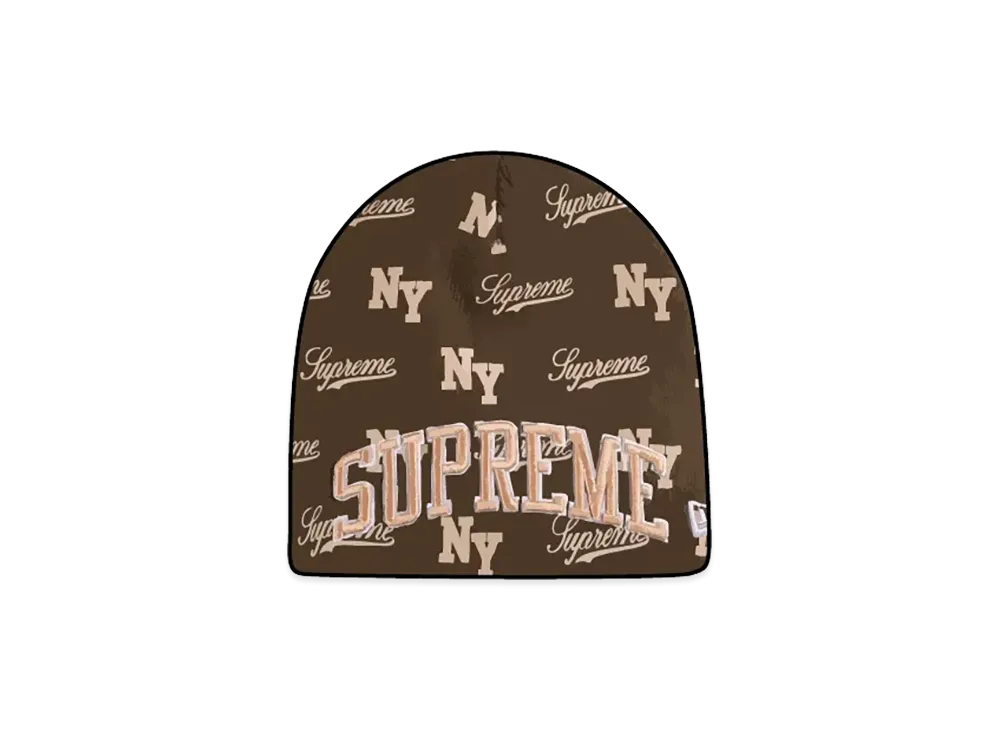 Supreme New Era Monogram Beanie "Brown"