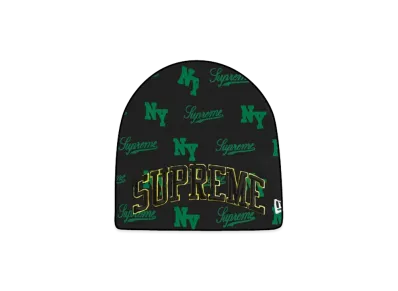 Supreme New Era Monogram Beanie "Black"