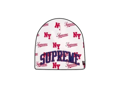 Supreme New Era Monogram Beanie "White"