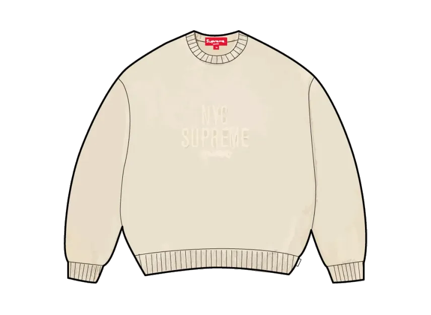Supreme Overdyed Raised Sweater Supreme Overdyed Raised Sweater