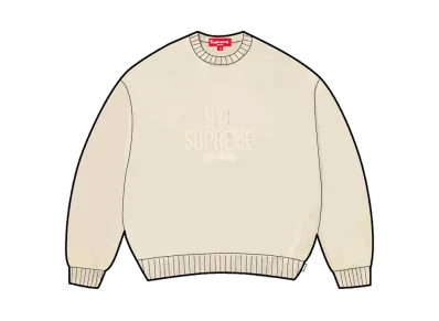 Supreme Overdyed Raised Sweater "Stone"