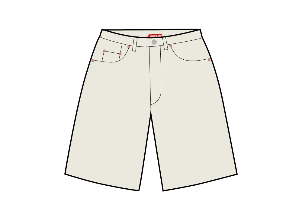Supreme Baggy Selvedge Denim Short "Natural"
