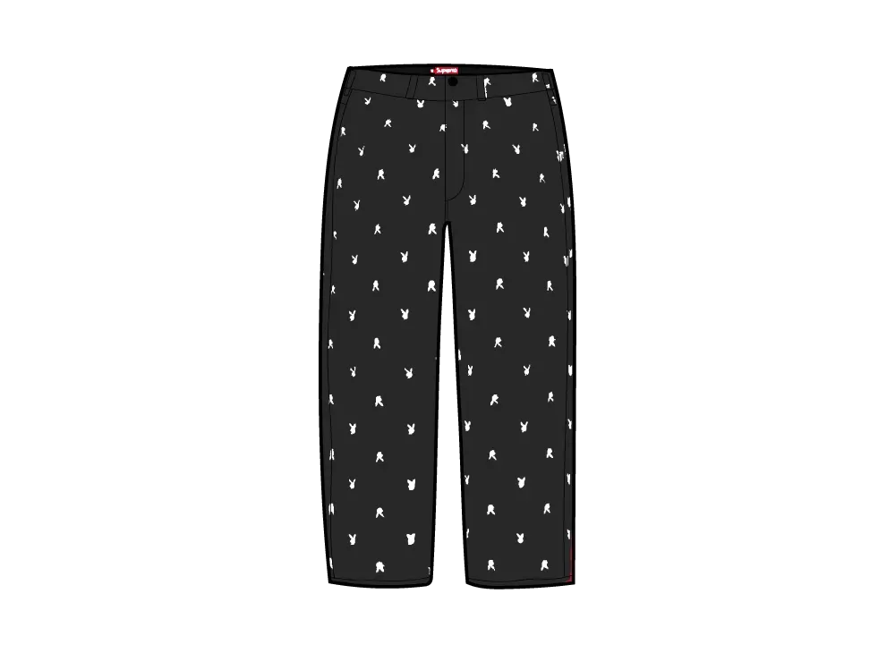Supreme Chino Pant "Black Playboy"