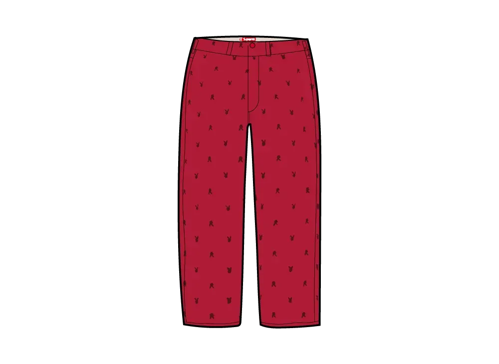 Supreme Chino Pant "Red Playboy"