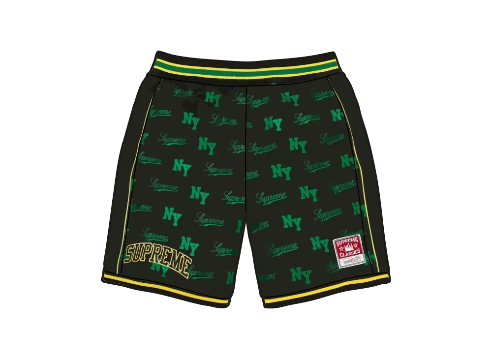 Supreme x Mitchell & Ness Monogram Basketball Short "Black"