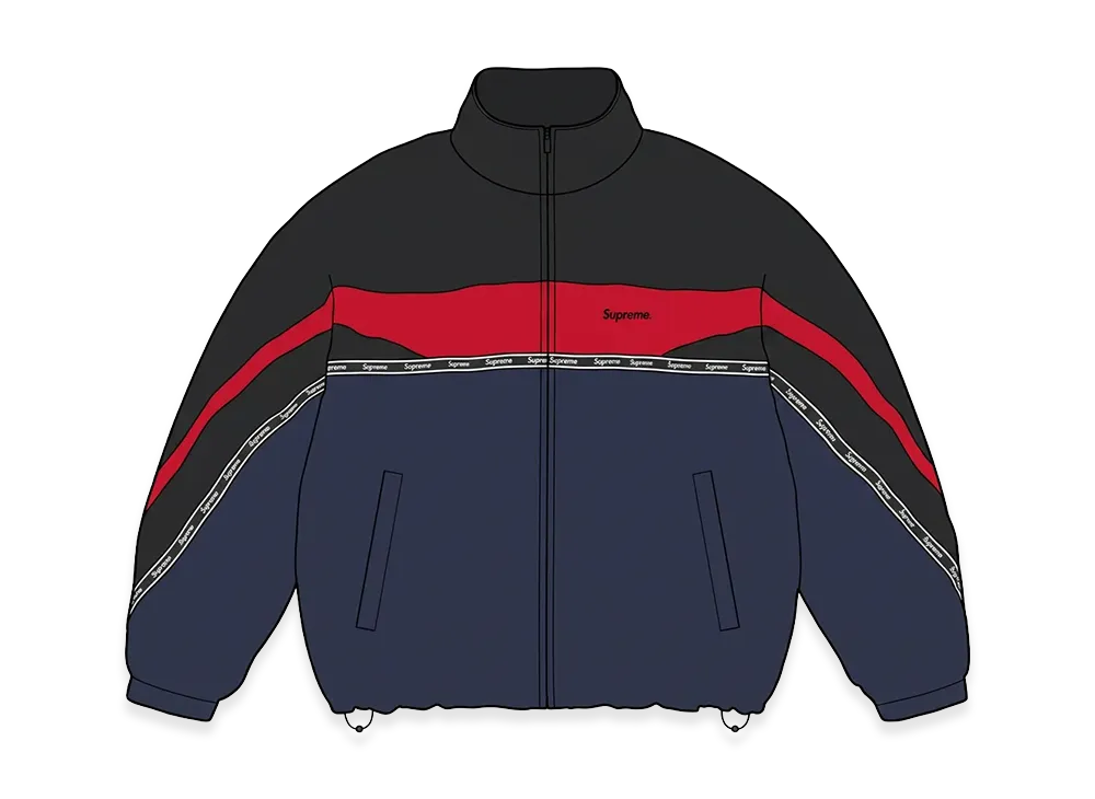Supreme Logo Taping Track Jacket "Navy"