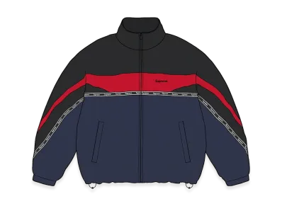 Supreme Logo Taping Track Jacket "Navy"