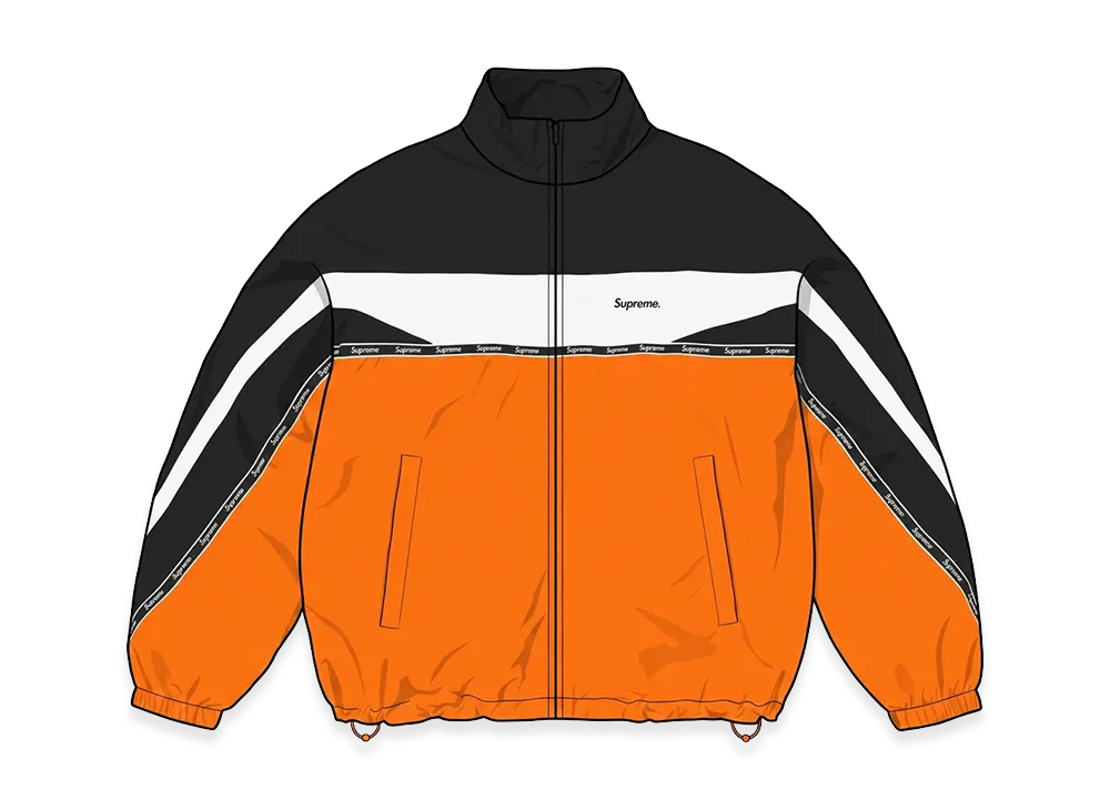 Supreme Logo Taping Track Jacket "Orange"