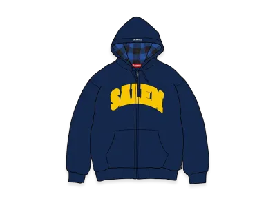 Supreme x SALEM Zip Up Hooded Sweatshirt "Navy"