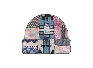 Supreme Patchwork Beanie "Light Blue"