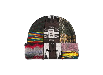 Supreme Patchwork Beanie "Brown"