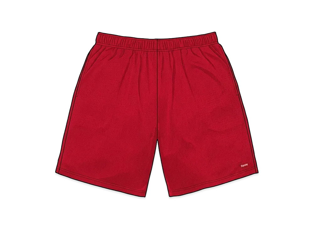 Supreme Small Box Baggy Mesh Short "Red"