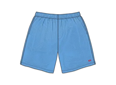 Supreme Small Box Baggy Mesh Short "Light Blue"