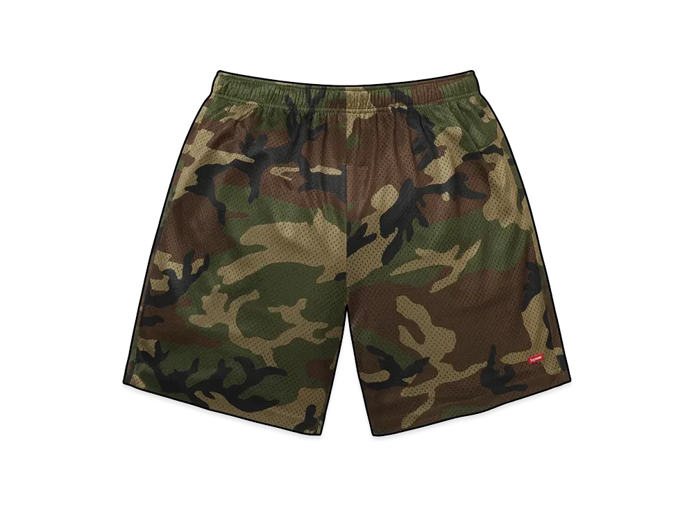 Supreme Small Box Baggy Mesh Short "Woodland Camo"