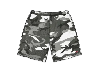 Supreme Small Box Baggy Mesh Short "Snow Camo"