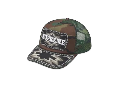 Supreme Western Embroidered Mesh Back 5-Panel "Woodland Camo"