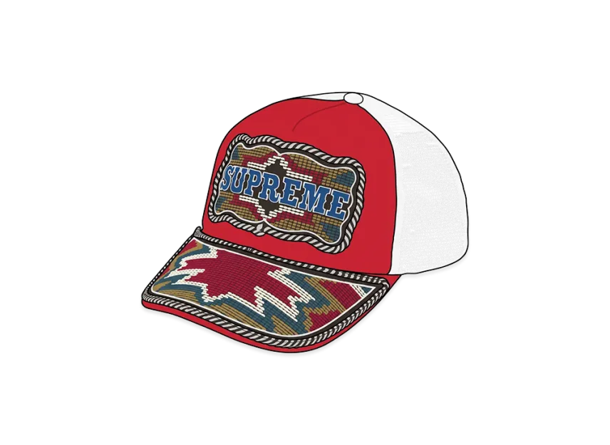 Supreme Western Embroidered Mesh Back 5-Panel Supreme Western Embroidered Mesh Back 5-Panel