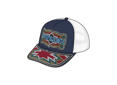 Supreme Western Embroidered Mesh Back 5-Panel "Navy"