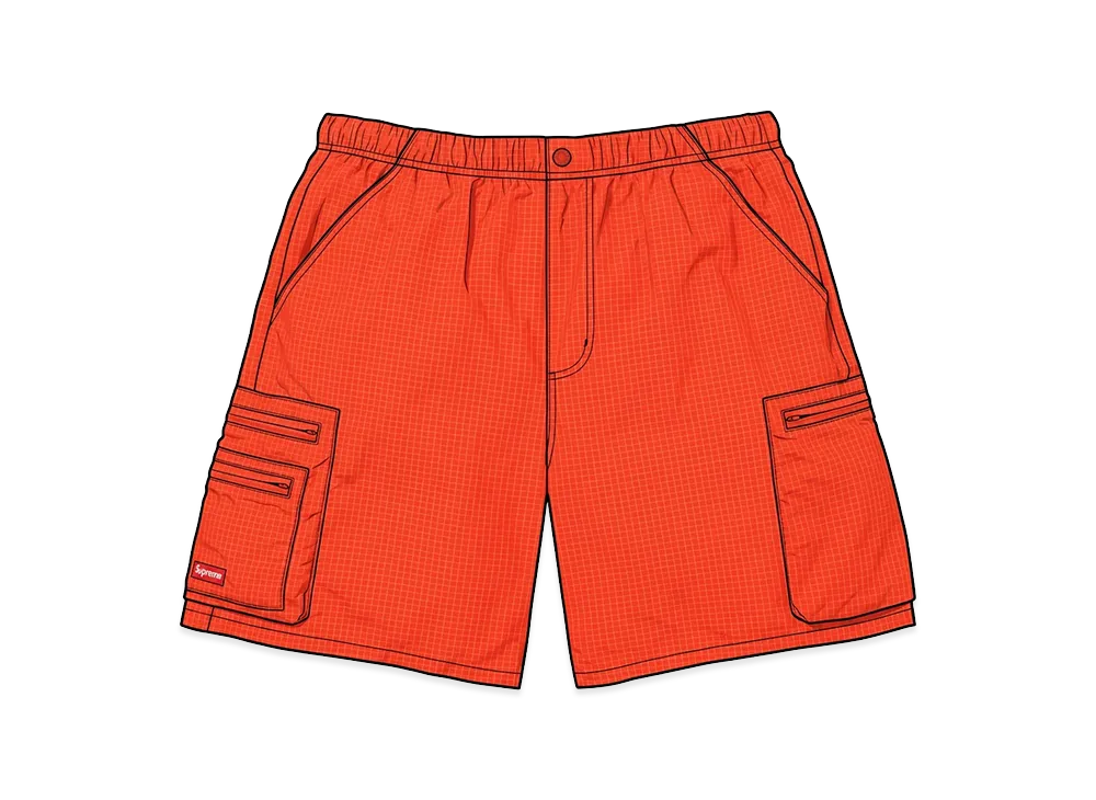 Supreme Ripstop Cargo Water Short "Orange"