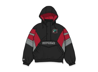 Supreme x SALEM Half Zip Stadium Jacket "Black"
