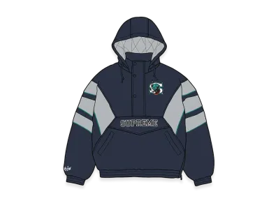 Supreme x SALEM Half Zip Stadium Jacket "Navy"
