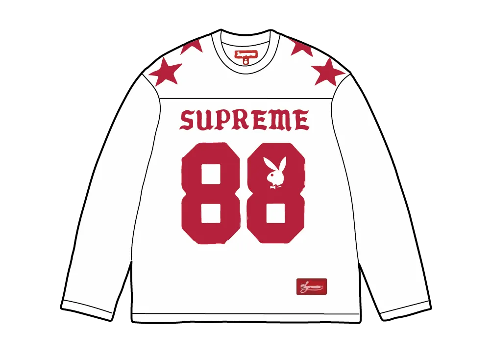 さ*か様 ⭕シュプリームL/Sプレイボーイフットボールジャージ ピンク XXL新 SUP-SS26-WEEK3-001-3.webp?size=m
