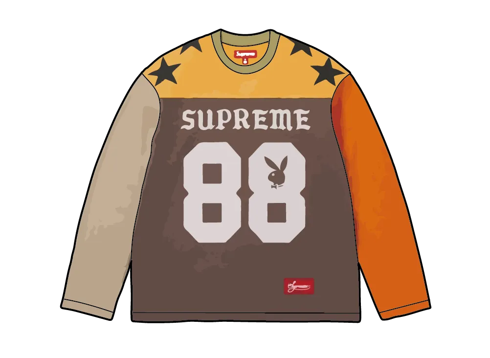 シュプリーム x プレイボーイ ロングスリーブ フットボールトップ "マルチカラー"